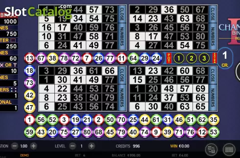 Οθόνη6. Champion Bingo II Deluxe Κουλοχέρης