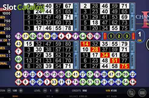 Οθόνη7. Champion Bingo II Deluxe Κουλοχέρης