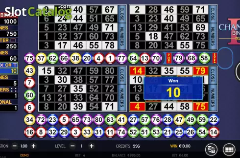 Οθόνη8. Champion Bingo II Deluxe Κουλοχέρης