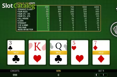 Οθόνη4. Bonus Poker (FBM Digital Systems) Κουλοχέρης