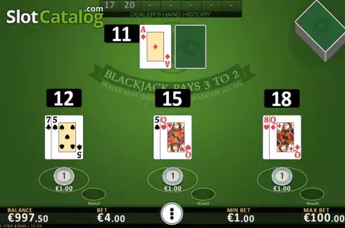 Οθόνη4. Blackjack Vegas Strip Bonus Κουλοχέρης