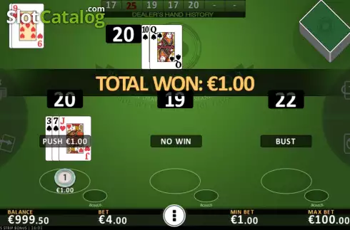 Οθόνη6. Blackjack Vegas Strip Bonus Κουλοχέρης