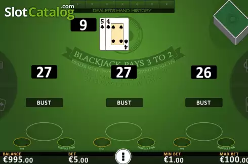 Οθόνη5. Blackjack Vegas Strip Pro Κουλοχέρης