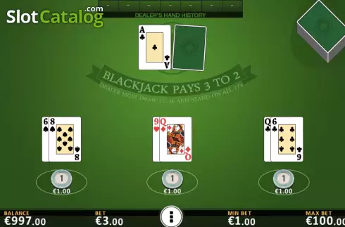 Οθόνη4. Blackjack Vegas Strip (FBM Digital Systems) Κουλοχέρης