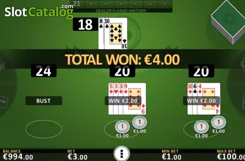 Οθόνη6. Blackjack All Face Up Κουλοχέρης