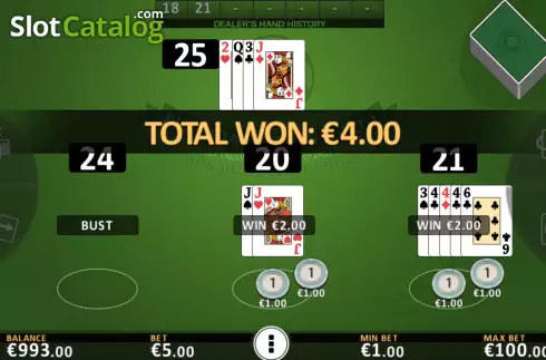 Οθόνη7. Blackjack All Face Up Κουλοχέρης