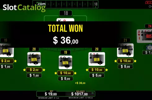 Οθόνη5. Top+Plus Blackjack Vegas Strip Κουλοχέρης 