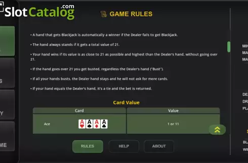 Οθόνη7. Top+Plus Blackjack Vegas Strip Κουλοχέρης 