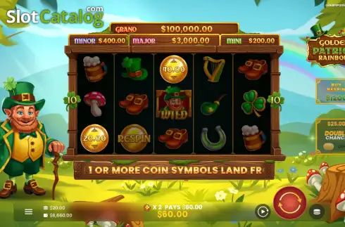 Οθόνη3. Golden Patrick Rainbow Κουλοχέρης