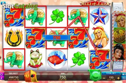 Οθόνη4. Kiss of Luck Κουλοχέρης 