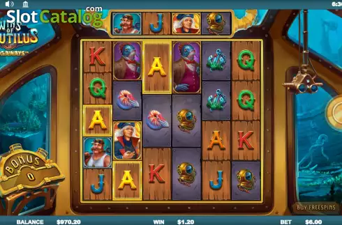 Οθόνη4. Wins of Nautilus Megaways Κουλοχέρης