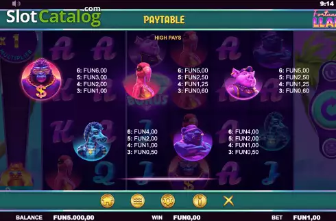 Οθόνη8. Fortune Llama Κουλοχέρης
