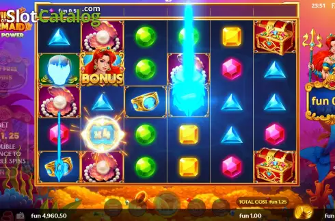 Οθόνη5. Wins of Mermaid Multipower Κουλοχέρης 