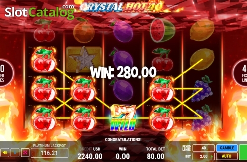 Οθόνη4. Crystal Hot 40 Κουλοχέρης