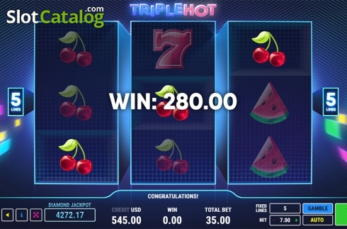 Οθόνη3. Triple Hot Κουλοχέρης