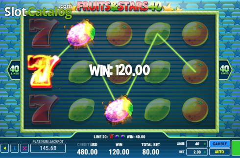 Οθόνη4. Fruits & Stars 40 Κουλοχέρης