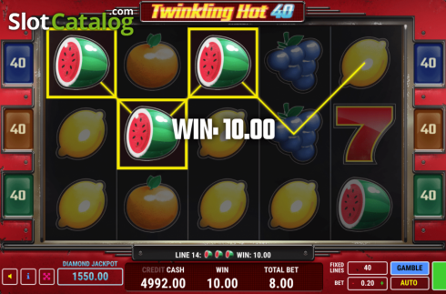 Οθόνη3. Twinkling Hot 40 Κουλοχέρης