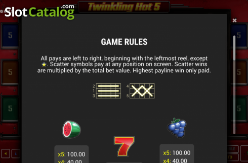 Οθόνη6. Twinkling Hot 5 Κουλοχέρης