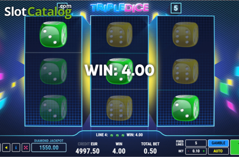 Οθόνη3. Triple Dice Κουλοχέρης