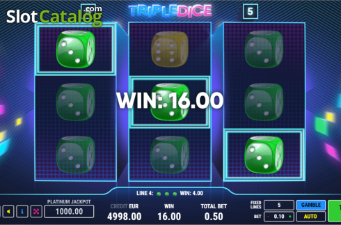 Οθόνη4. Triple Dice Κουλοχέρης