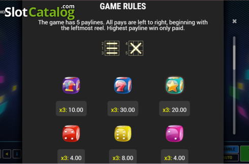 Οθόνη5. Triple Dice Κουλοχέρης