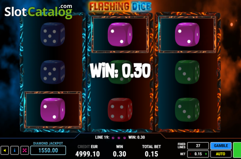 Οθόνη4. Flashing Dice Κουλοχέρης