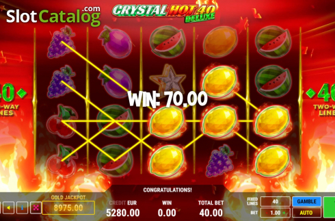 Οθόνη6. Crystal Hot 40 Deluxe Κουλοχέρης