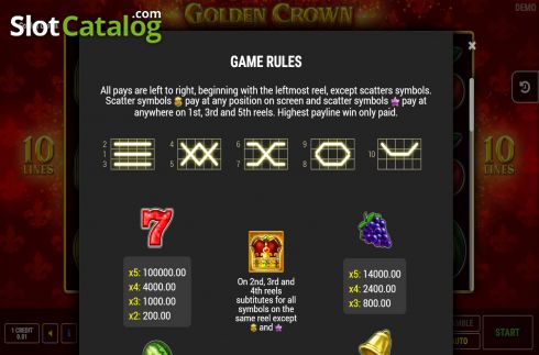 Οθόνη7. Golden Crown Κουλοχέρης