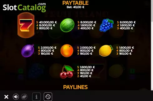 Οθόνη4. Fruit Island Κουλοχέρης