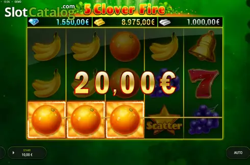 Οθόνη3. 5 Clover Fire Κουλοχέρης 