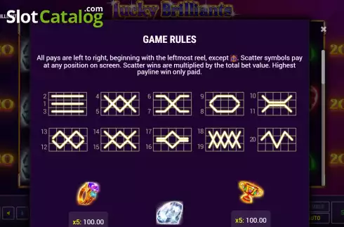 Οθόνη8. Lucky Brilliants Κουλοχέρης