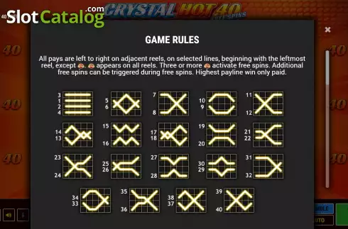 Οθόνη7. Crystal Hot 40 Free Spins Κουλοχέρης