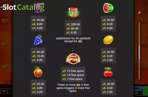 Οθόνη8. Crystal Hot 40 Free Spins Κουλοχέρης