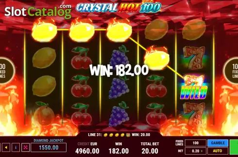 Οθόνη3. Crystal Hot 100 Κουλοχέρης