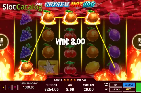 Οθόνη4. Crystal Hot 100 Κουλοχέρης