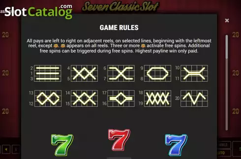 Οθόνη9. Seven Classic Slot Κουλοχέρης 