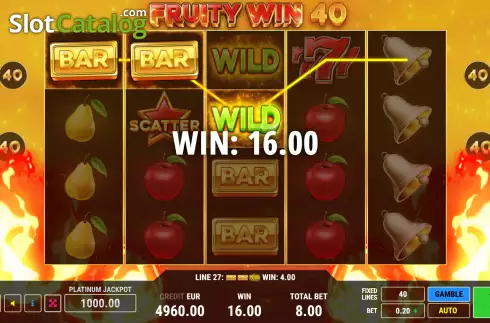 Οθόνη3. Fruity Win 40 Κουλοχέρης 