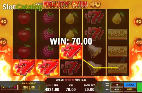 Οθόνη4. Fruity Win 40 Κουλοχέρης 
