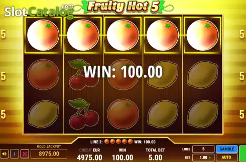 Οθόνη5. Fruity Hot 5 Κουλοχέρης