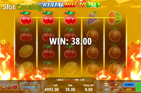 Οθόνη3. Crystal Hot 40 Max Κουλοχέρης