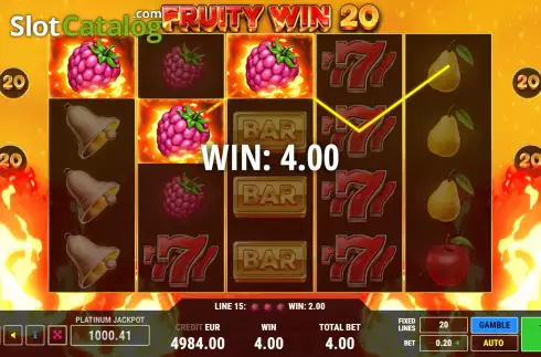 Οθόνη3. Fruity Win 20 Κουλοχέρης