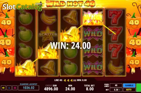 Οθόνη3. Wild Hot 40 Halloween Κουλοχέρης