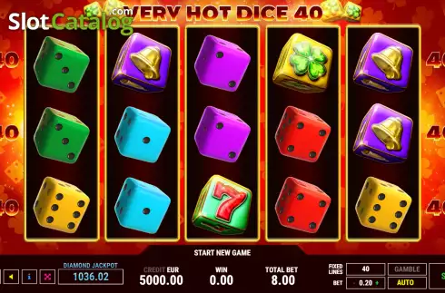 Οθόνη2. Very Hot Dice 40 Κουλοχέρης