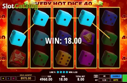Οθόνη4. Very Hot Dice 40 Κουλοχέρης