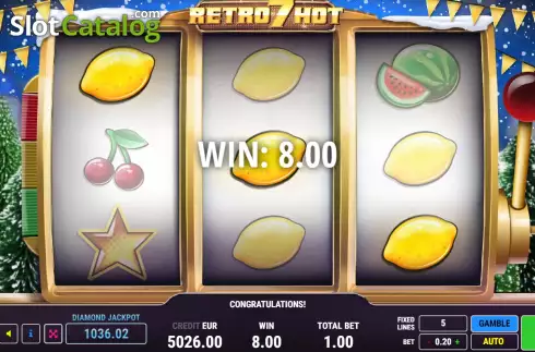 Οθόνη3. Retro 7 Hot Christmas Κουλοχέρης