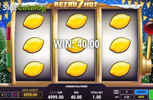 Οθόνη4. Retro 7 Hot Christmas Κουλοχέρης