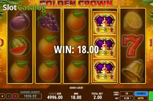 Οθόνη4. Golden Crown Christmas Κουλοχέρης