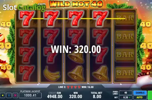 Οθόνη4. Wild Hot 40 Christmas Κουλοχέρης