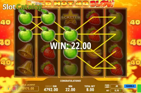 Οθόνη4. Wild Hot 40 Blow Κουλοχέρης