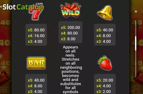 Οθόνη7. Wild Hot 40 Blow Κουλοχέρης